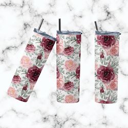watercolor florals mama tumbler, watercolor florals mama skinny tumbler, flowers in bloom tumbler