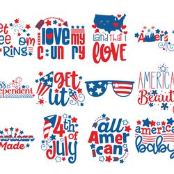 fourth of july bundle svg, 4th of july svg, independence day svg, american svg, patriotic svg, usa svg digital download