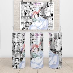 anime tumbler,anime skinny tumbler,english manga tumbler,anime and symbolic numbers tumbler
