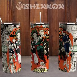 anime king manga tumbler, colorful tumbler, colorful skinny tumbler