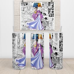 anime tumbler,anime skinny tumbler,english manga tumbler,anime and virtual reality tumbler