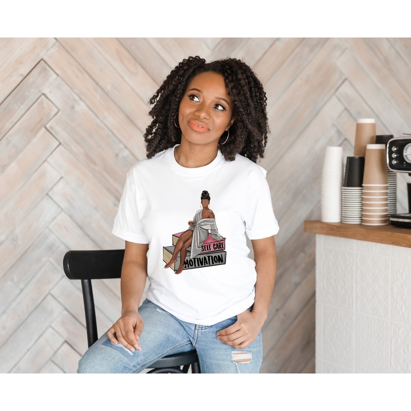 Afro Girl Shirt,Self Care Motivation Shirt,Melanin Queen Shirt,Brown Sugar Shirt,African American Girl Shirts,Love Yourself Tee,Women Tshirt - 1.jpg