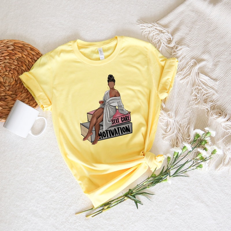 Afro Girl Shirt,Self Care Motivation Shirt,Melanin Queen Shirt,Brown Sugar Shirt,African American Girl Shirts,Love Yourself Tee,Women Tshirt - 3.jpg