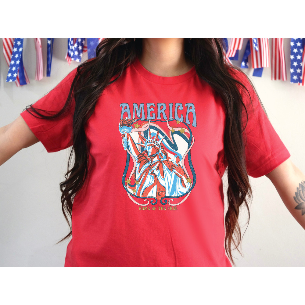 America Home of The Free Shirt, Liberty and Justice Shirt, Happy 4th of July Shirt, Independence Day Shirt, Patroitic Tee, Statue of Liberty - 3.jpg