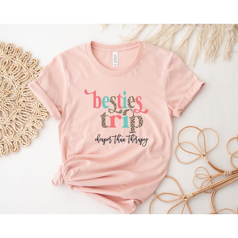 Besties Trip Cheaper Than Therapy, Girls Vacation Shirts, Girls Cruise Shirt, Matching Girls Squad Shirt, Girls Trip Squad, Vacay Outfit - 1.jpg