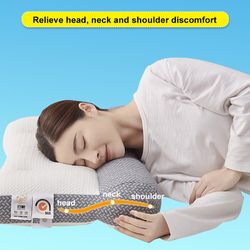 super ergonomic pillow orthopedic all sleeping positions cervical contour pillow neck pillow for neck and shoulder pain