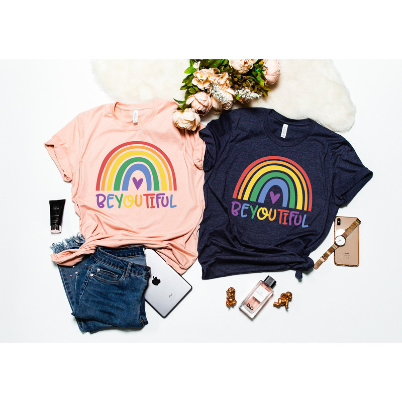 Beyoutiful Colorful Pride Rainbow Shirt,Gay Rights T-Shirt,Human Rights Shirt,Equality T-Shirt,LGBTQ+ Shirts,Shirt Say Gay,Queer Shirt - 2.jpg