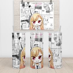 anime tumbler,anime skinny tumbler,english manga tumbler,supernatural anime beyond the ordinary tumbler