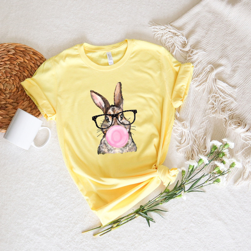 Bubble Gum Rabbit Shirt,Easter Bunny With Glasses,Cute Easter Rabbit Tee,Gift For Easter,Easter Crewneck,Funny Easter Rabbit Tee,Bunny Gifts - 2.jpg