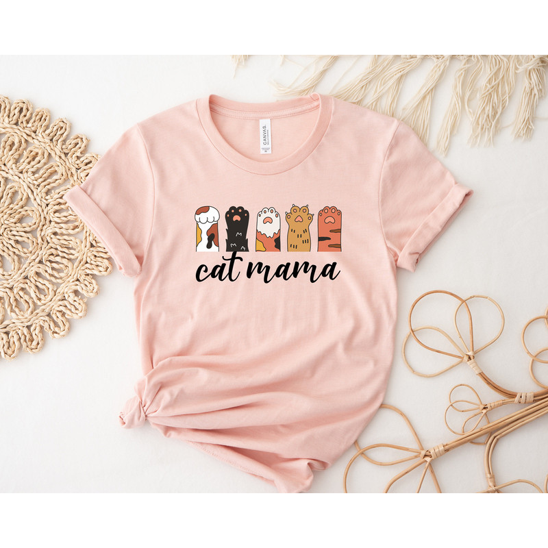 Cat Mama Shirt, Happy Mothers Day, Gift For Cat Mom, Cat Paw Sweatshirt, Retro Mama Tshirt, Unisex Cat Mom Sweatshirt, Motherhood Sweatshirt - 2.jpg