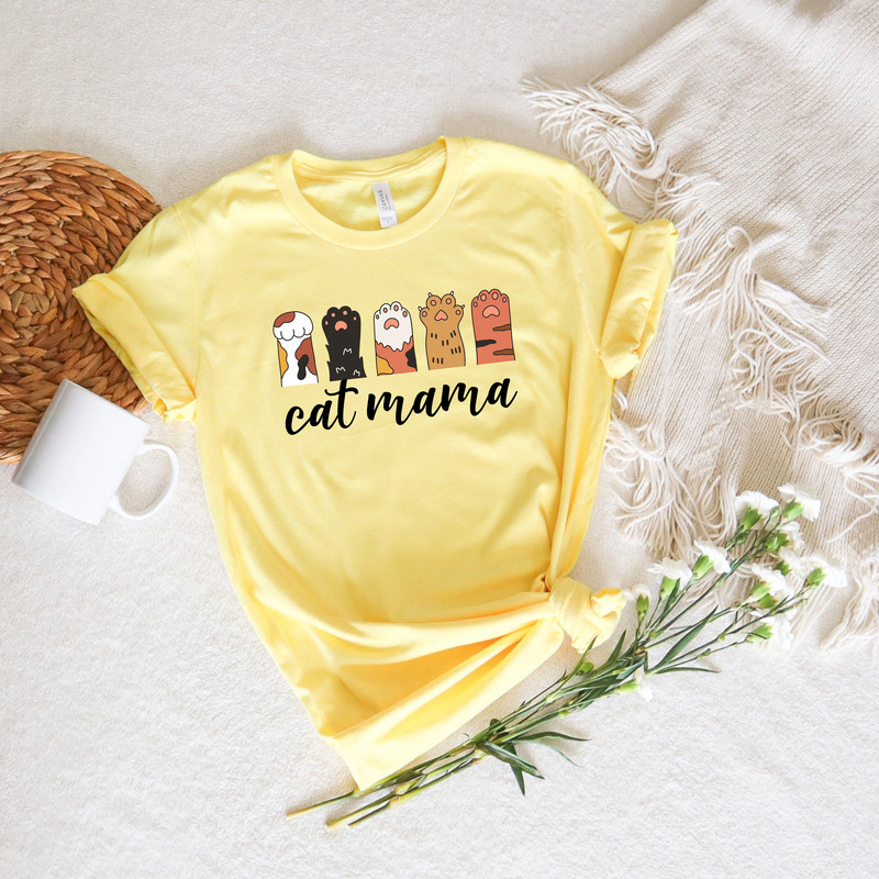 Cat Mama Shirt, Happy Mothers Day, Gift For Cat Mom, Cat Paw Sweatshirt, Retro Mama Tshirt, Unisex Cat Mom Sweatshirt, Motherhood Sweatshirt - 3.jpg