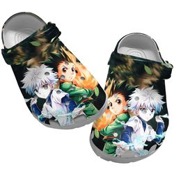 anime sandals, hunter x hunter crocs, anime crocs, hunter x hunter, hunter x hunter clog shoes unisex, manga crocs