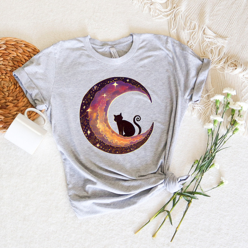Celestial Cat Sweatshirt,Celestial Cat Shirt,Moon Phases Astrology Shirt,Cat In The Moon Sweatshirt,Unisex Spritual Moon Tshirt,Gift For Her - 2.jpg