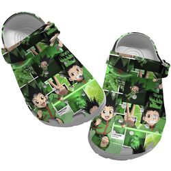 anime sandals, hunter x hunter crocs, hunter x hunter clog shoes unisex, hunter x hunter, anime crocs, manga crocs