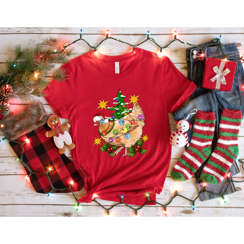 Christmas Chicken Sweatshirt,Funny Christmas Tshirt,Ugly Christmas Tee,Chicken Lover Gift,Christmas Sweatshirt,Christmas Gift,Family Xmas - 2.jpg
