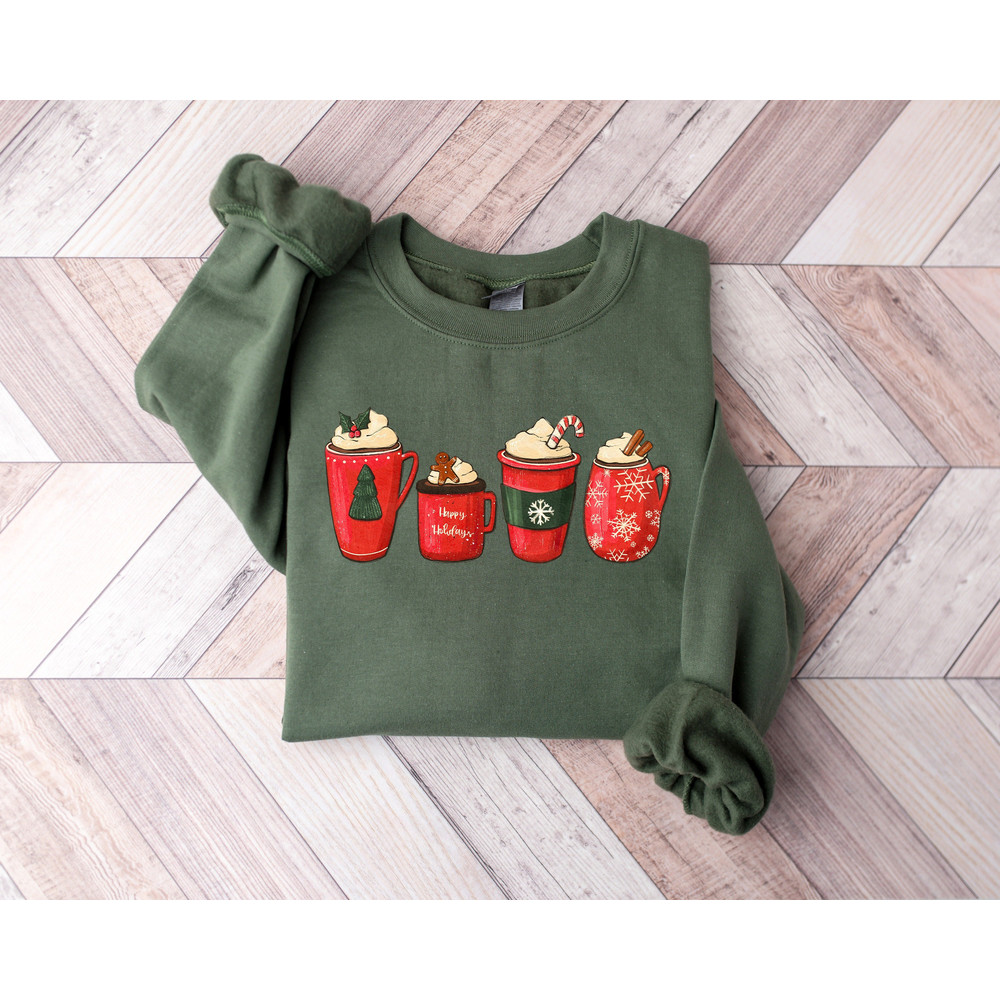 Christmas Coffee Sweatshirt,Cute Christmas Sweatshirt,Christmas Sweater,Christmas Hot Chocolate,Happy New Year Vibes,Cozy Holiday Sweatshirt - 1.jpg