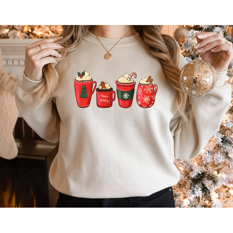 Christmas Coffee Sweatshirt,Cute Christmas Sweatshirt,Christmas Sweater,Christmas Hot Chocolate,Happy New Year Vibes,Cozy Holiday Sweatshirt - 2.jpg