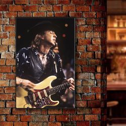 stevie ray vaughan poster, soulful strings soar poster, blues rock poster, singer poster, music poster, wall art