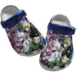 anime crocs, hunter x hunter clog shoes unisex, anime sandals, hunter x hunter, hunter x hunter crocs, manga crocs