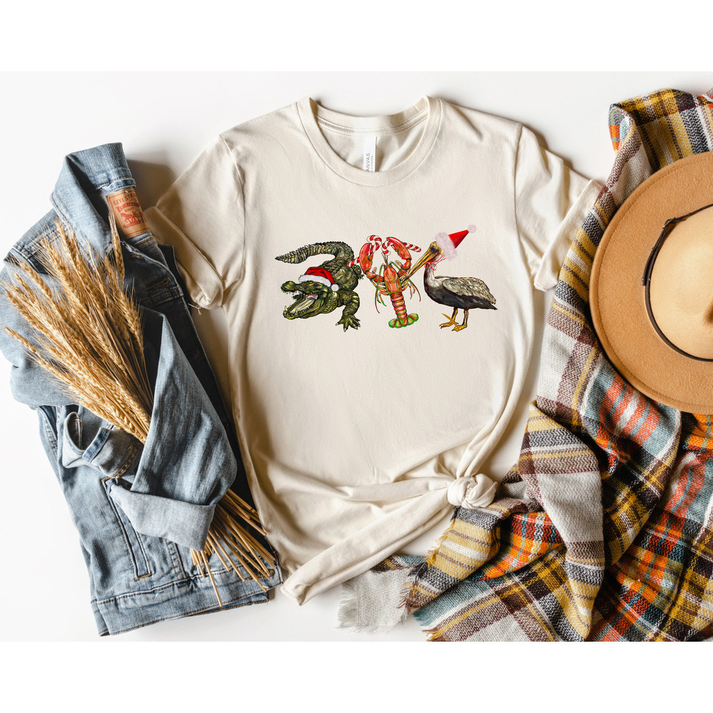 Christmas Sweater,Christmas Crewneck,Christmas Zoo Animals Shirt,Christmas Alligator Shirt,Christmas Crawfish Sweater,Funny Christmas Gift - 2.jpg