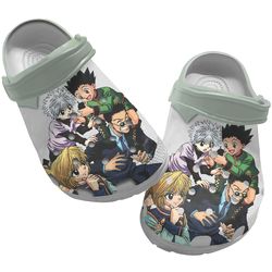 hunter x hunter, hunter x hunter clog shoes unisex, anime sandals, anime crocs, hunter x hunter crocs, manga crocs