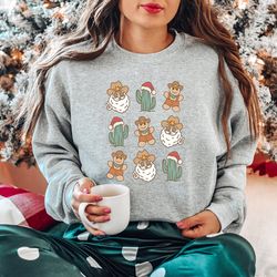 christmas sweatshirt,howdy christmas shirt,howdy santa cactus gingerbread christmas s