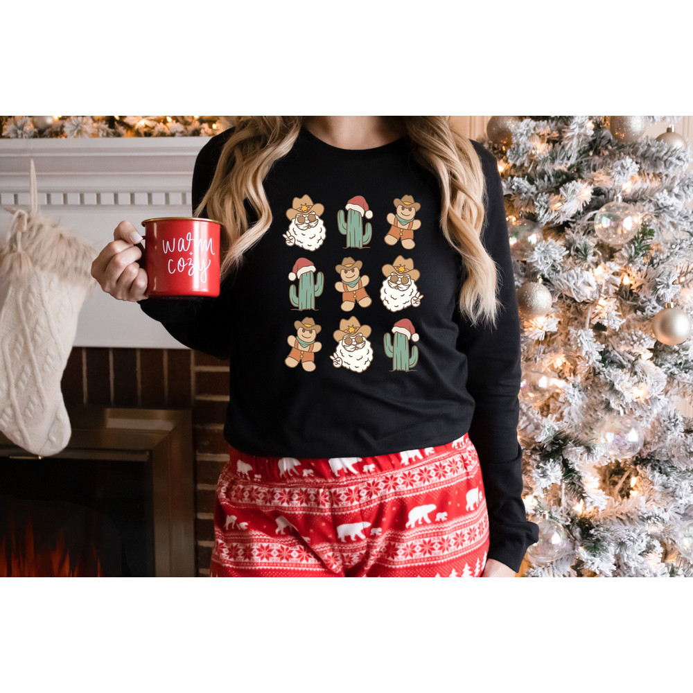 Christmas Sweatshirt,Howdy Christmas Shirt,Howdy Santa Cactus Gingerbread Christmas Shirt,2023 Family Christmas,Christmas Gift,Christmas Tee - 2.jpg
