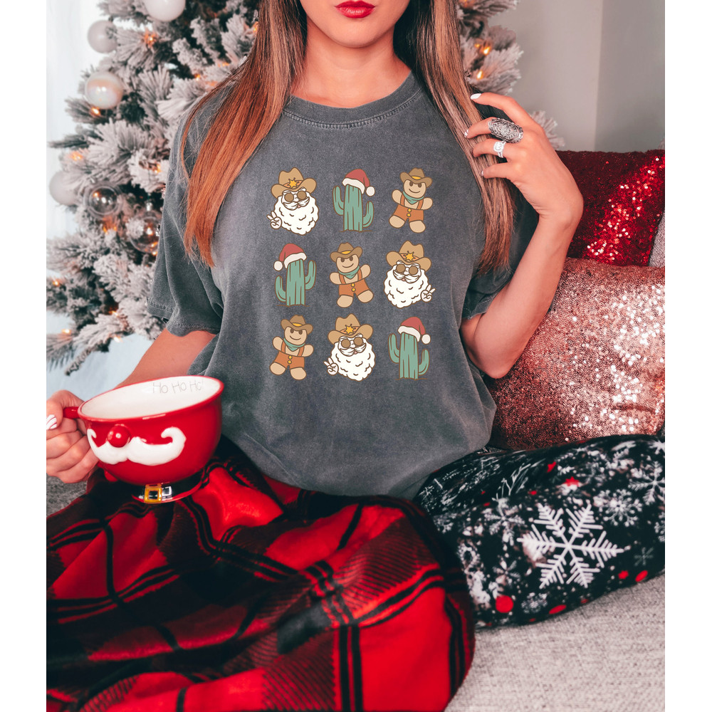 Christmas Sweatshirt,Howdy Christmas Shirt,Howdy Santa Cactus Gingerbread Christmas Shirt,2023 Family Christmas,Christmas Gift,Christmas Tee - 3.jpg