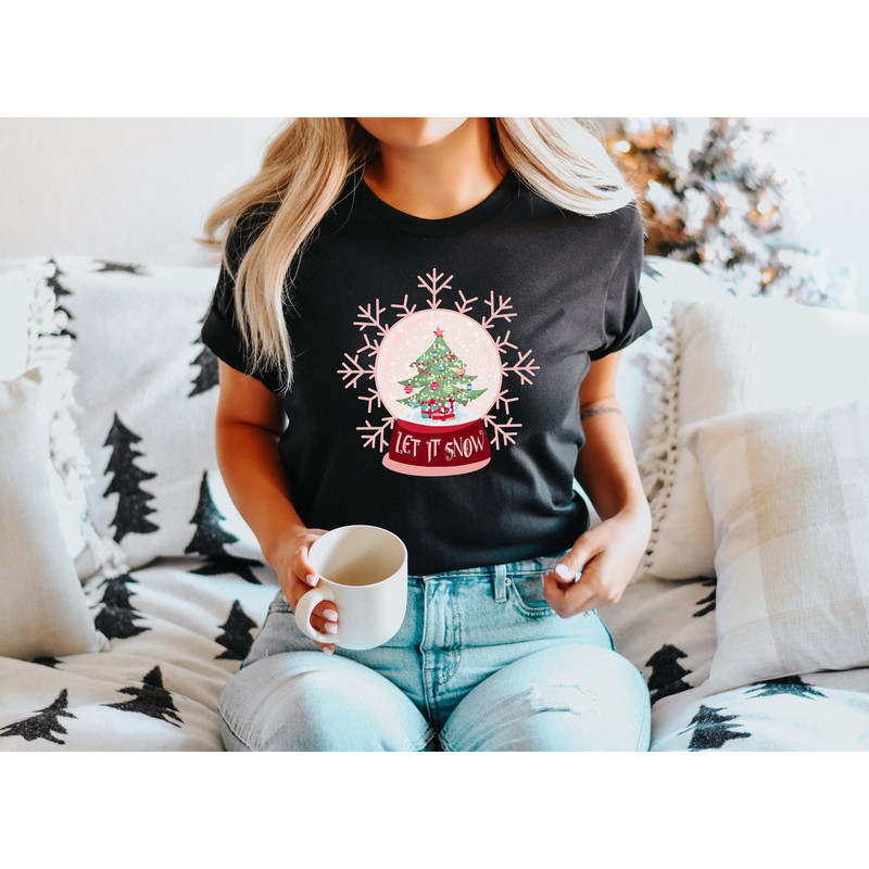 Christmas Sweatshirt,Let It Snow Christmas Tree Tee,Christmas Lights Tee,Happy New Year Shirt,Retro Christmas Shirt,Let It Snow Tee,Xmas Tee - 2.jpg