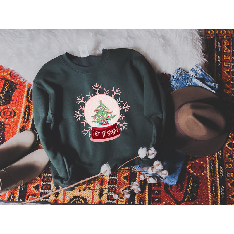 Christmas Sweatshirt,Let It Snow Christmas Tree Tee,Christmas Lights Tee,Happy New Year Shirt,Retro Christmas Shirt,Let It Snow Tee,Xmas Tee - 3.jpg