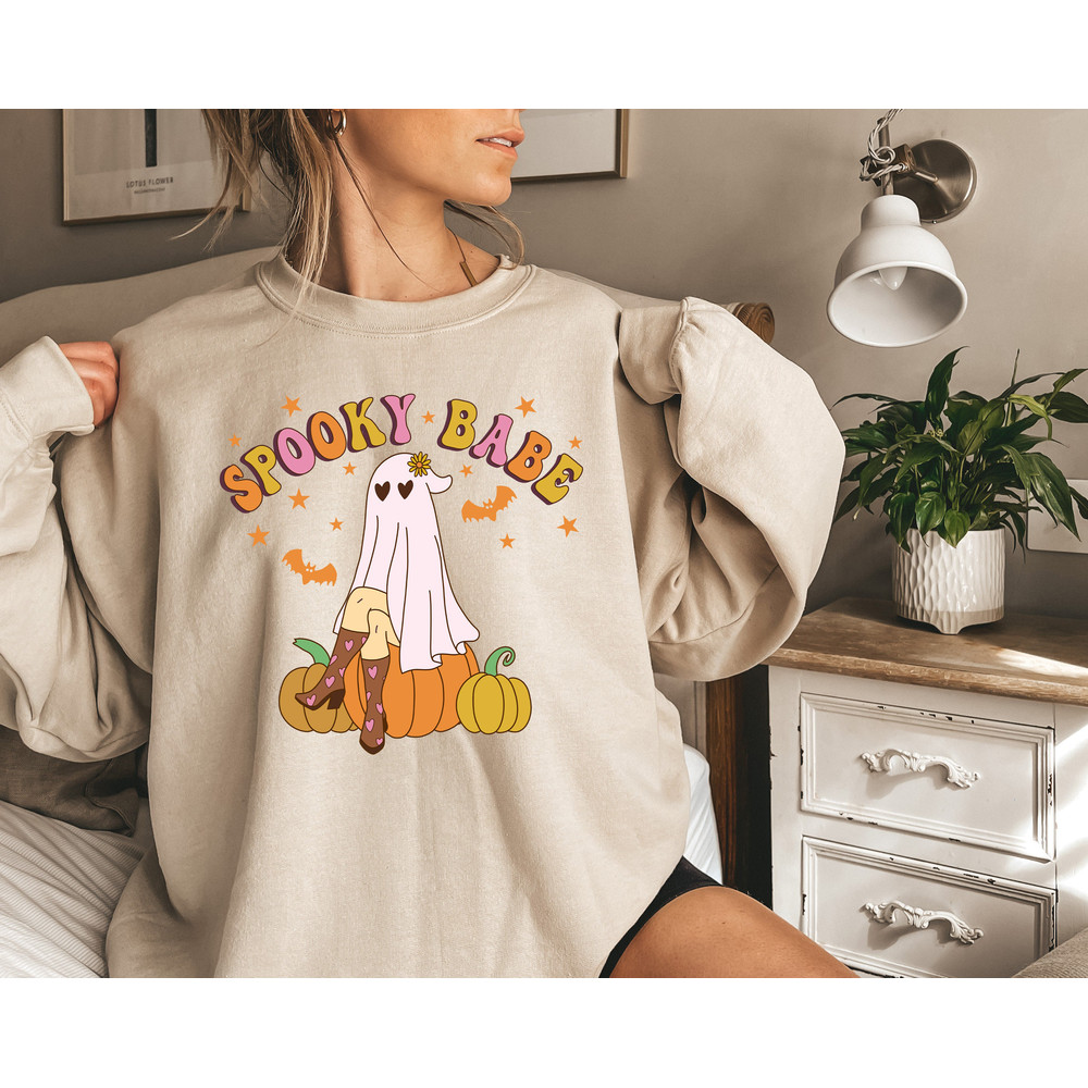 Colorful Spooky Sexy Babe Shirt,Sexy Spooky Babe Shirt,Colorful Halloween Shirt,2022 Happy Halloween Shirt,Pumpkin Ghost Tee,Halloween Gift - 3.jpg