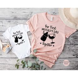 Our 1st Mother's Day Together Shirt, Mommy and Me Shirts, Mother's Day and Baby Outfits,  Mom and Baby Matching Outfit,