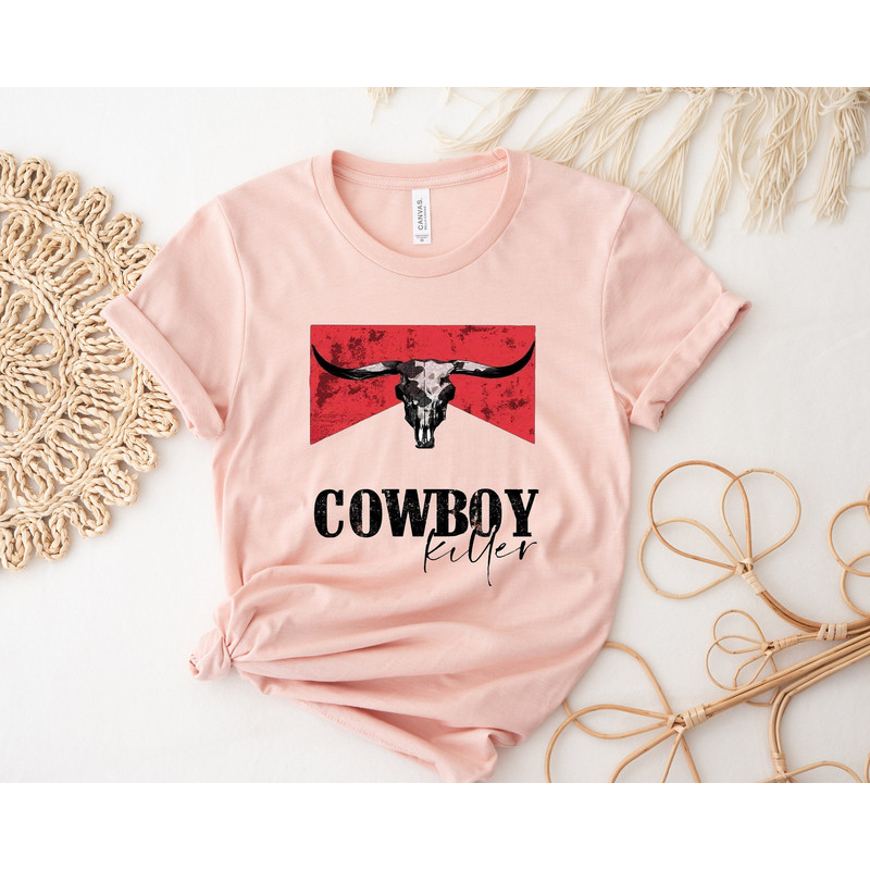 Cowboy Killer Shirt,Rodeo Sweatshirt,Vintage Rodeo Tshirt,Western Graphic Tee,Comfort Retro Garment Dyed, Boho,Bull Head Shirt,Cowgirl Shirt - 3.jpg
