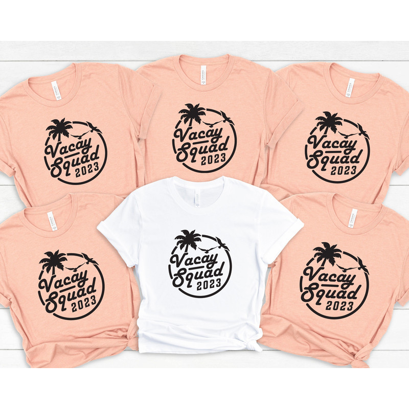 Custom Vacay Squad 2023 Shirt,Family Vacation Shirt,Custom Matching Vacation Shirt,Summer Vacation Crew Shirt,Unisex Matching Girls Trip Tee - 1.jpg