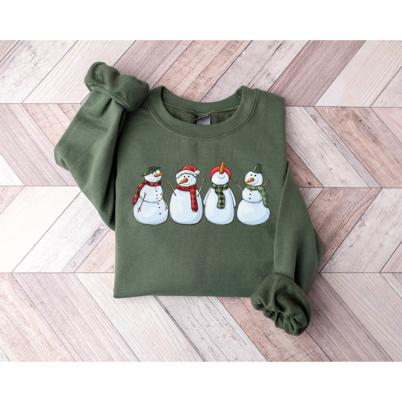 Cute Christmas Sweatshirt,Winter Sweater,Snowman Christmas Sweatshirt,Family Christmas Vibe Tee,Retro Vintage Christmas Shirt,Happy New Year - 1.jpg
