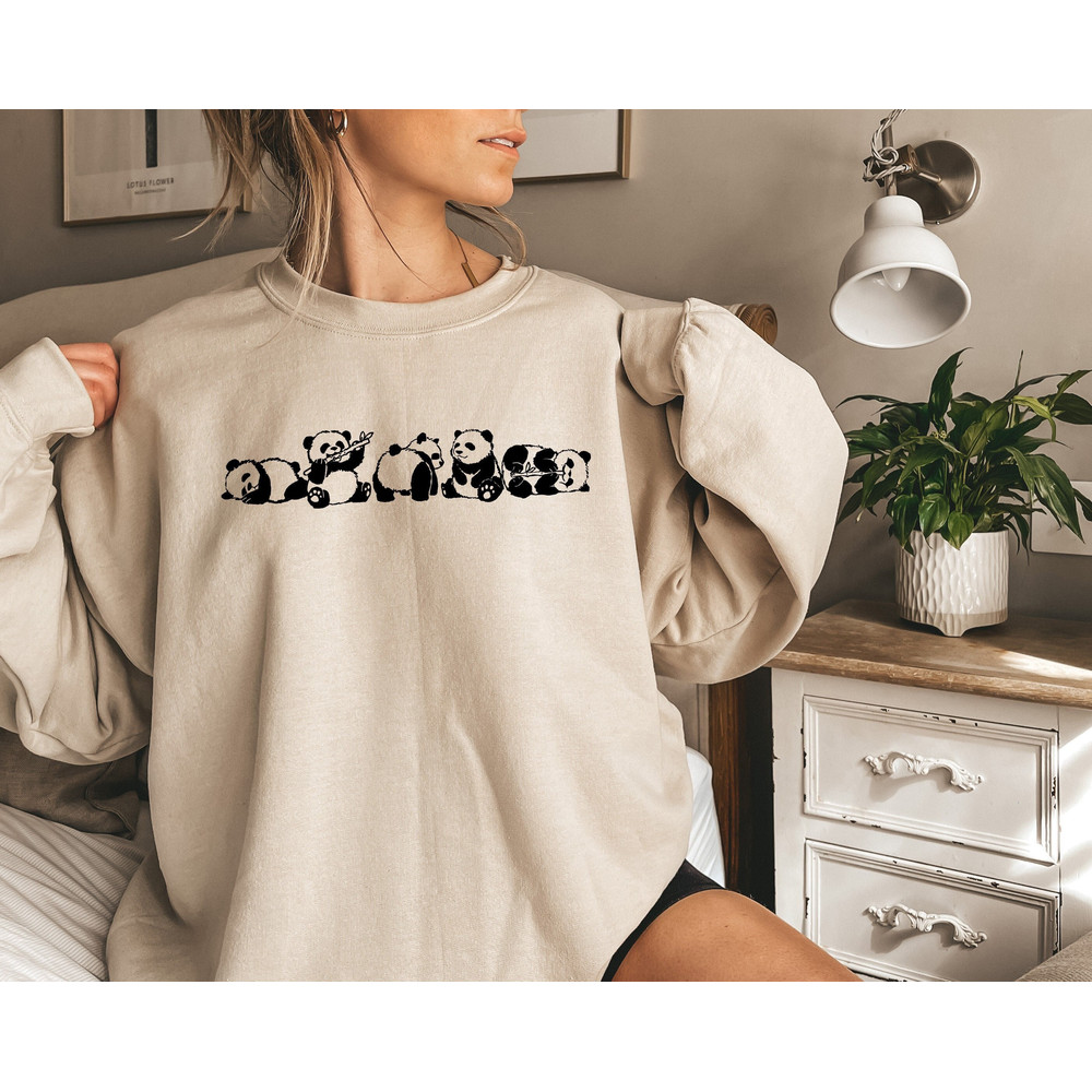 Cute Pandas Shirt, Panda Sweatshirt, Boho Graphic Shirt, Y2k Graphic Tee, Vintage Panda Outfit, Cool Unisex Shirt, This Is How I Roll Pandas - 1.jpg