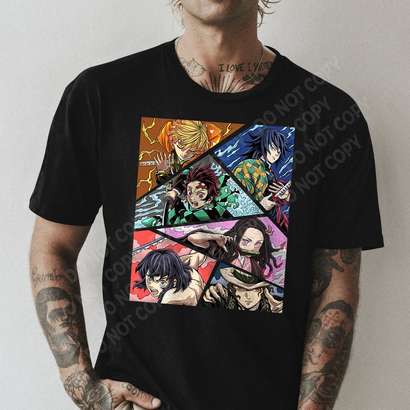 Anime Slayer Tee, Anime Manga Shirt, Anime Clothings, Anime Fan Gift, Harajuku, Japanese Gift, Otaku Lover, Manga Shirt - 2.jpg