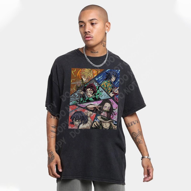 Anime Slayer Tee, Anime Manga Shirt, Anime Clothings, Anime Fan Gift, Harajuku, Japanese Gift, Otaku Lover, Manga Shirt - 3.jpg