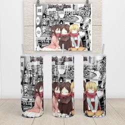 anime tumbler,anime skinny tumbler,anime manga tumbler,anime and virtual reality tumbler