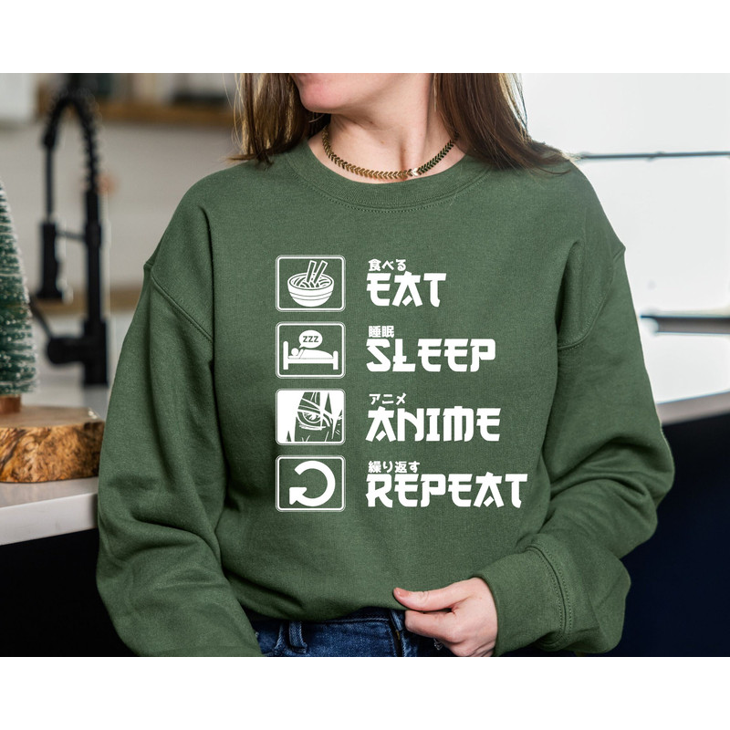 Eat Sleep Anime Repeat T-shirt, Funny Anime Shirt for Men Women, Anime Manga Lover Gift, Anime Gift Tshirt, Japan Culture Present Shirt - 5.jpg