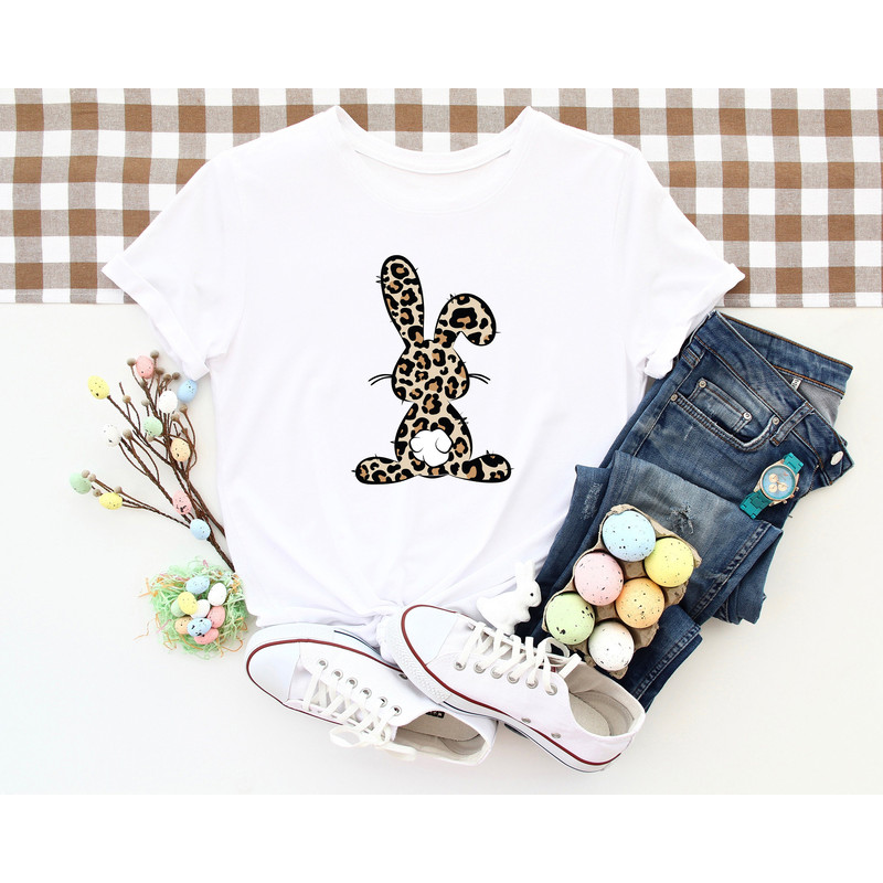 Easter Shirt, Leopard Bunny Shirt, Cute Easter Shirt, Easter Bunny Shirt, Easter Graphic Tshirt, Easter Graphic Tee, Easter Tee - 3.jpg
