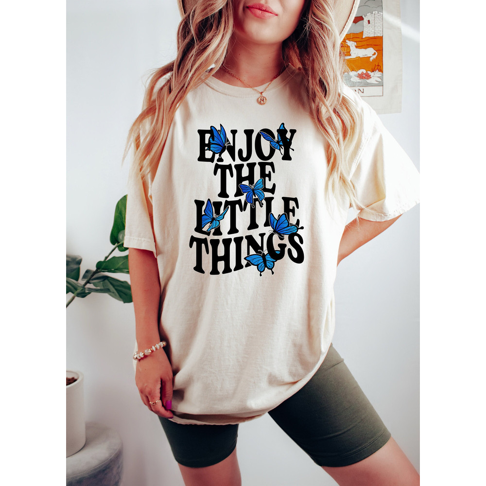 Enjoy The Little Things Shirt,Mental Health Matters Sweatshirt,Positive Vibes Shirt,Unisex Boho Tee,Cute Womens Sweatshirts,Motivational Tee - 1.jpg