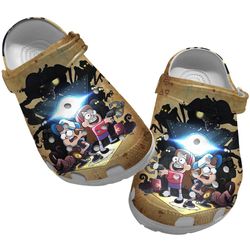 movie sandals, gravity falls crocs, gravity falls clog shoes unisex, movie crocs, gravity falls, cartoon crocs