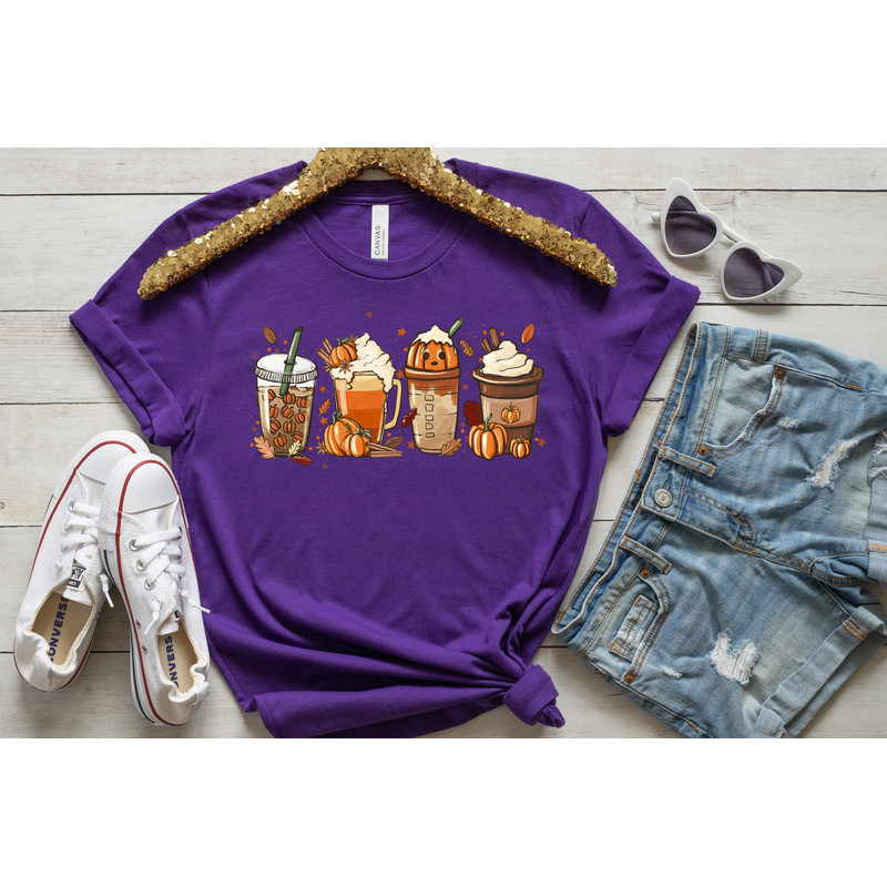 Fall Coffee Shirt,2022 Cute Fall Sweatshirt,Coffee Lover Tee Shirt,Halloween Pumpkin Latte Drink Cup,Pumpkin Spice Shirt,Thanksgiving Shirt - 3.jpg