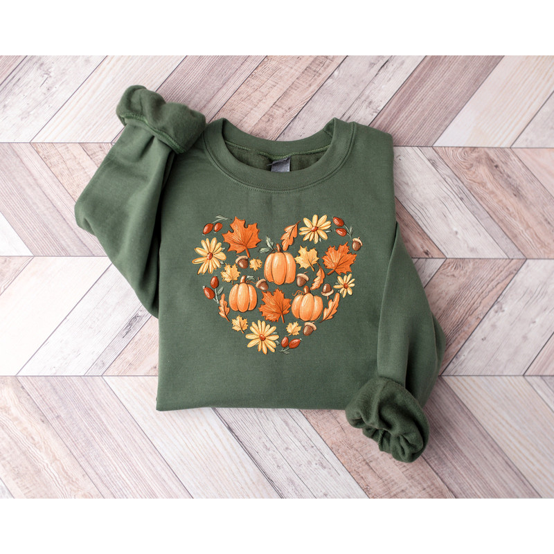 Fall Doodles Heart Shirt,Fall Sweatshirt,Pumpkin Sweatshirt,Retro Comfort Colors Fall Shirt,Hello Pumpkin Sweatshirt,2022 Thanksgiving Shirt - 2.jpg