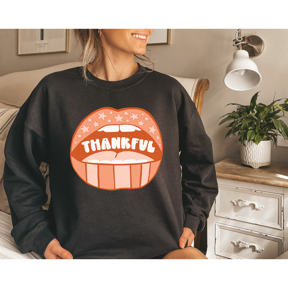 Fall Sweatshirt,Autumn Sweatshirt,Thankful Lips Shirt,Thanksgiving Sweatshirt,Fall Shirt,Fall Sweater,Happy Fall Yall,2022 Thankful Vibes - 3.jpg
