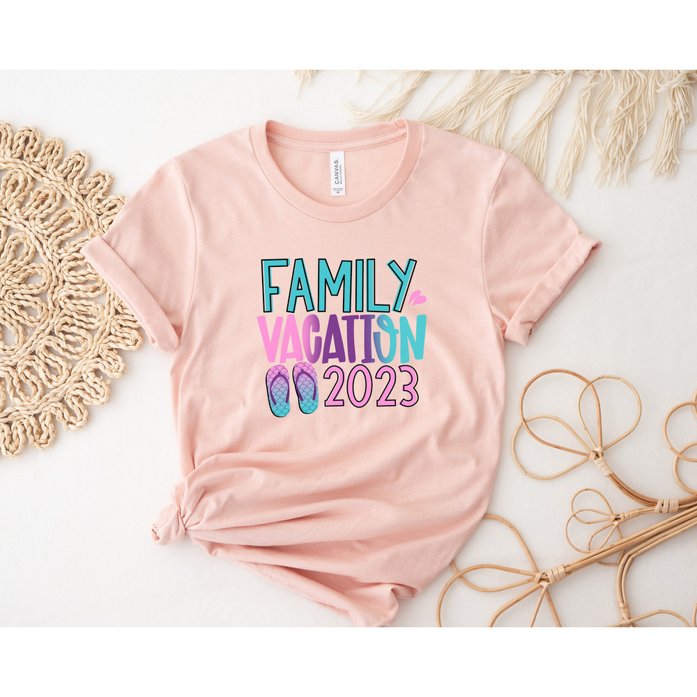 Family Vacation Shirt, 2023 Custom Family Vacation Shirt, Matching Family Trip Tee, Vacay Squad Shirt, Sisters Vacation, Family Cruise Shirt - 2.jpg