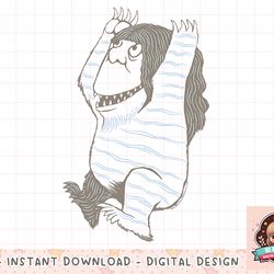 Where the Wild Things Are Striped Monster png, instant download, digital print
