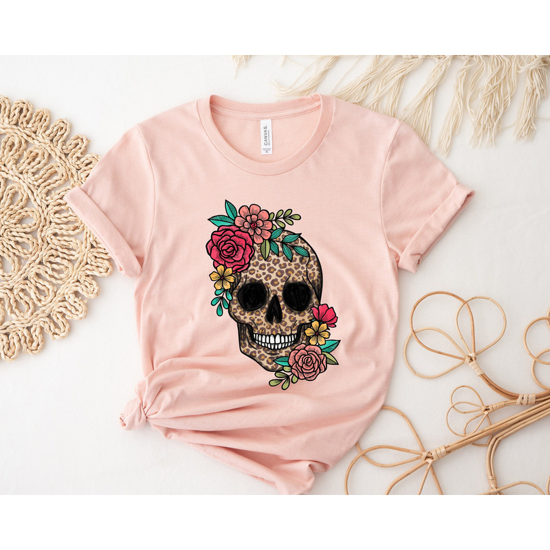 Floral Skeleton Skull Shirt,Skeleton Shirt,Improve Yourself Shirt,Floral Funny Skull Outfit,Floral Skeleton Outfit,Do Something Better Shirt - 1.jpg