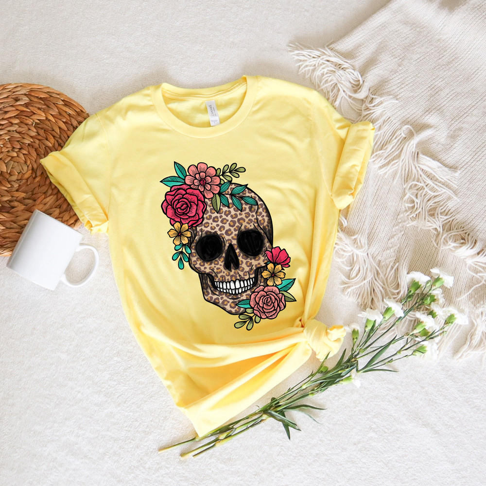 Floral Skeleton Skull Shirt,Skeleton Shirt,Improve Yourself Shirt,Floral Funny Skull Outfit,Floral Skeleton Outfit,Do Something Better Shirt - 2.jpg